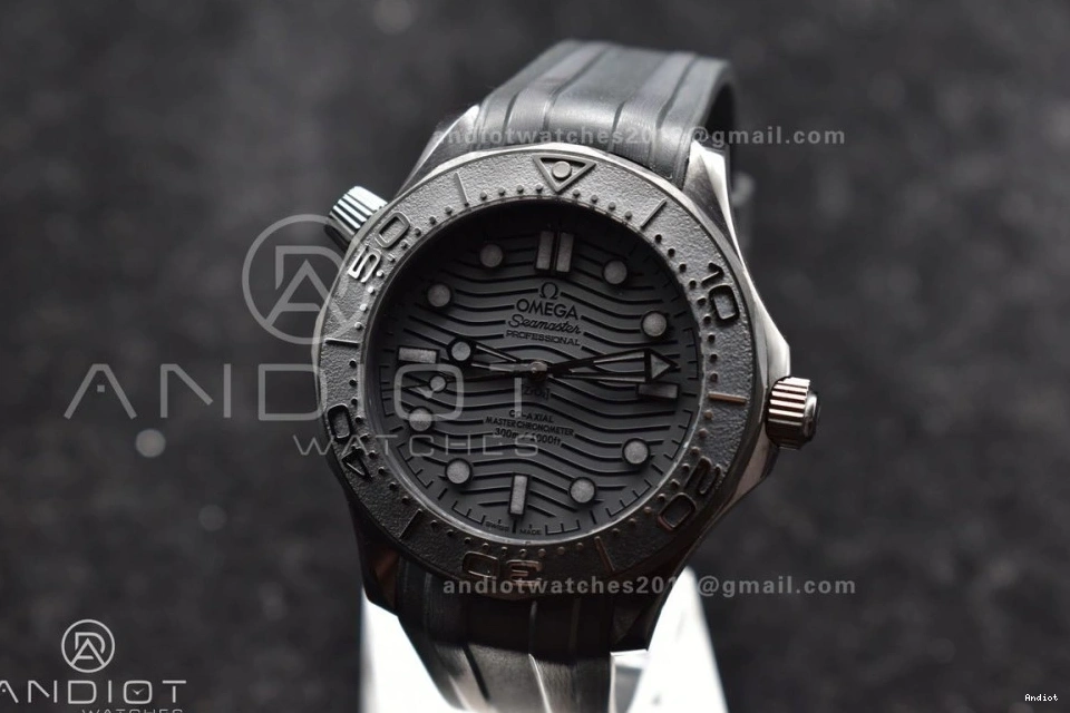 Dial 43.5mm Black Strap Black Best Ceramic 300m Edition Seamaster A8806 Rubber 1:1 Black VSF on 1118